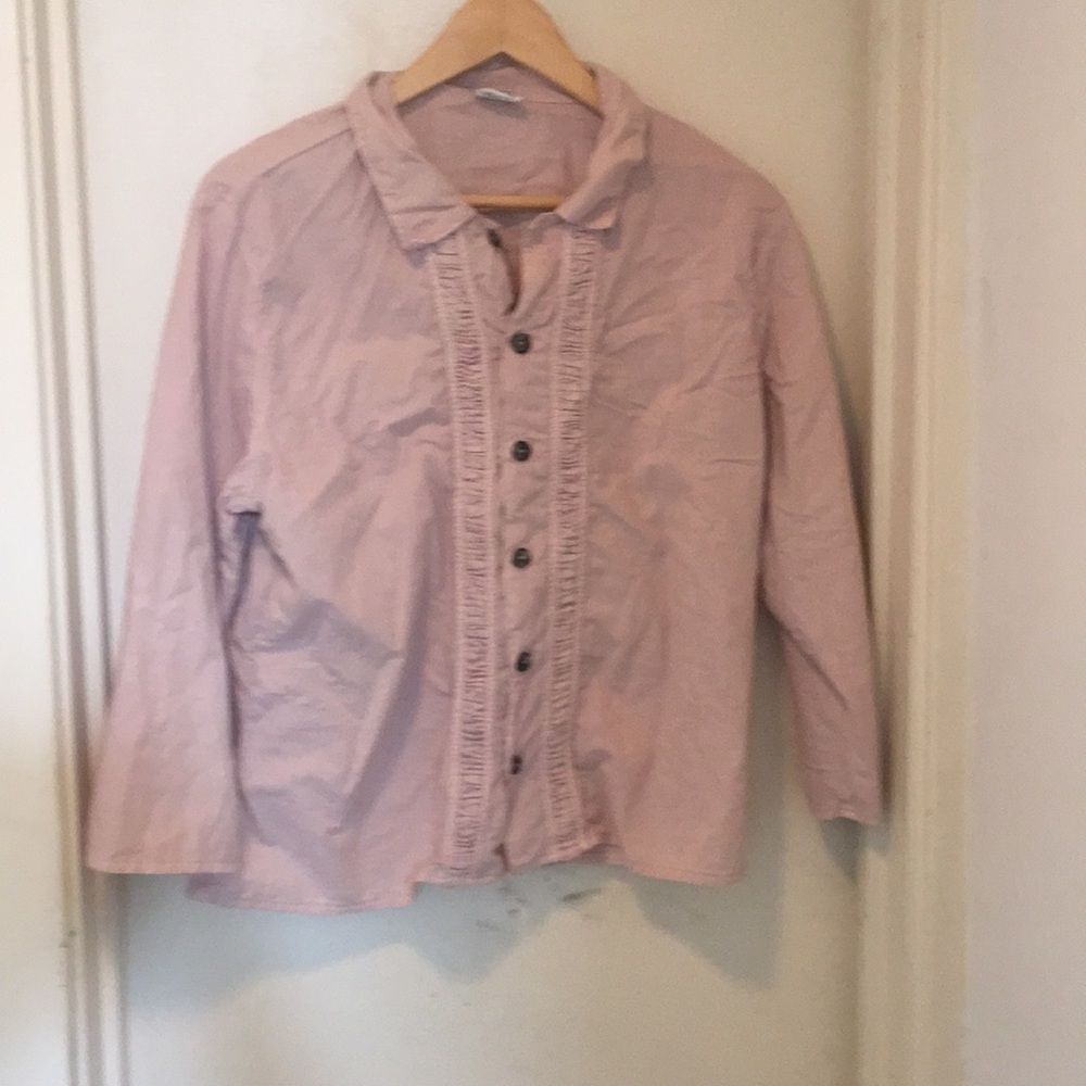 CP SHADES Pale pink cute button up